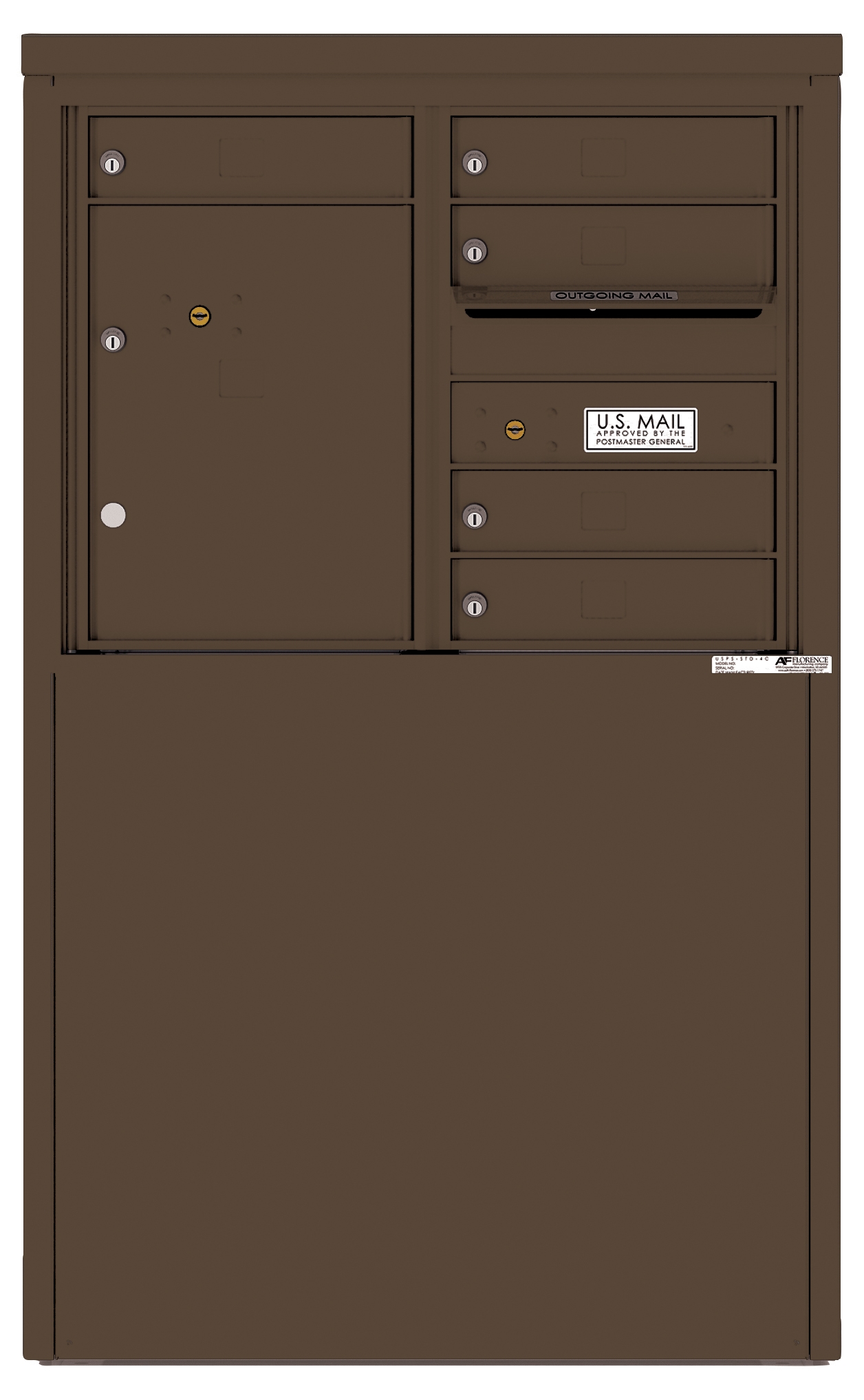 4C06D-05-D 4C Horizontal Depot Mailboxes Antique Bronze