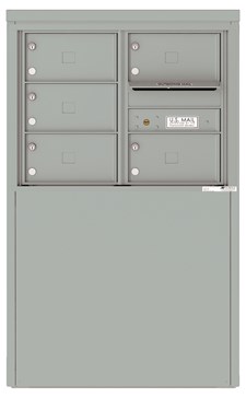 4C06D-05X-D 4C Horizontal Depot Mailbox Silver Speck