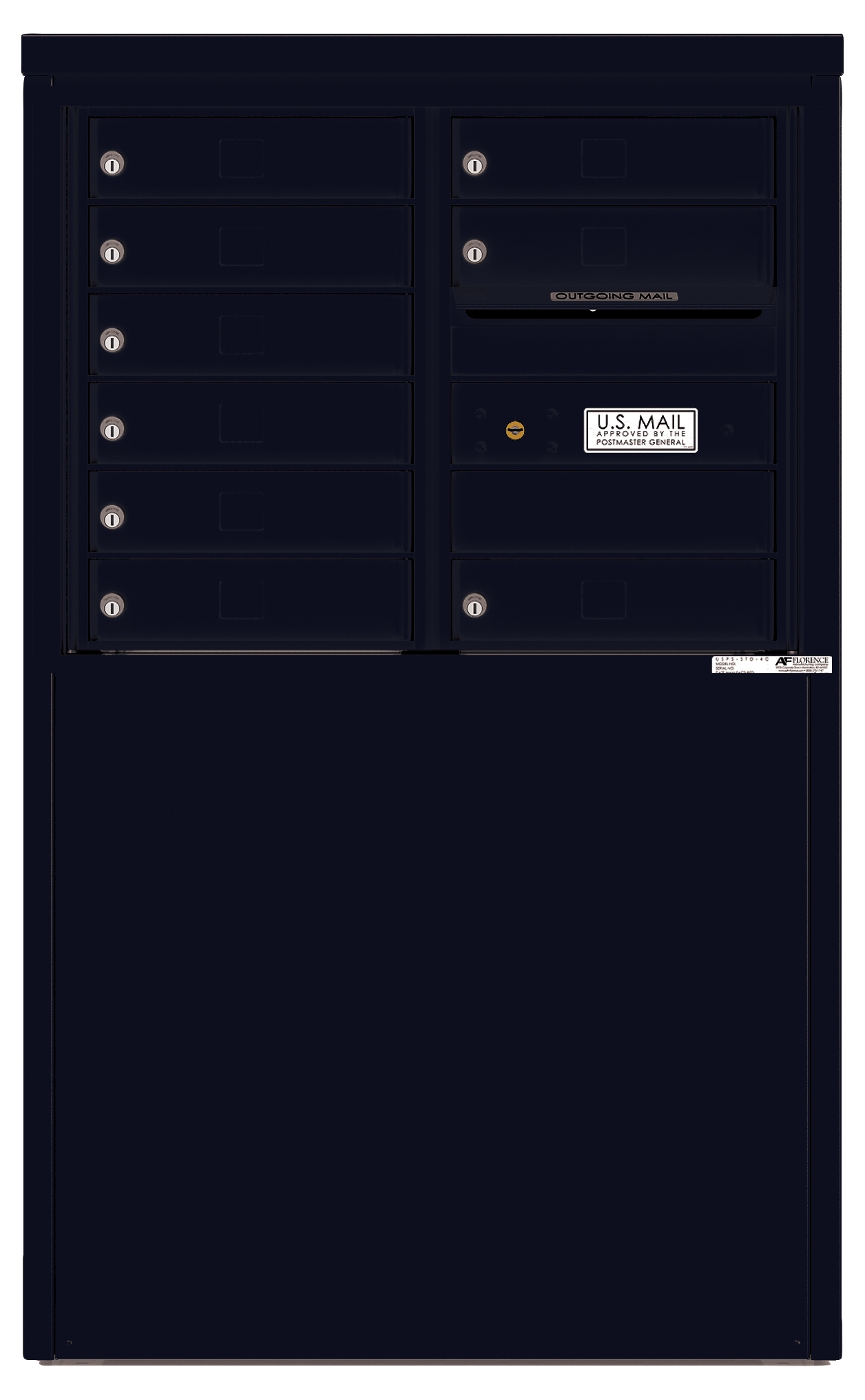 4C06D-09-D 4C Horizontal Depot Mailboxes Black