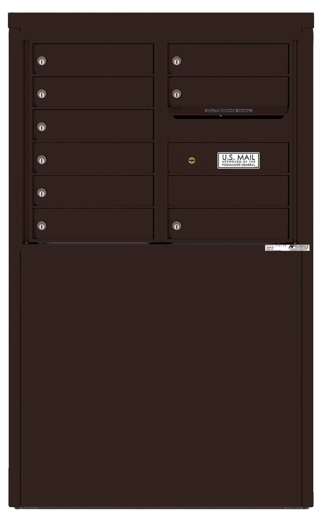 4C06D-09-D 4C Horizontal Depot Mailboxes Dark Bronze
