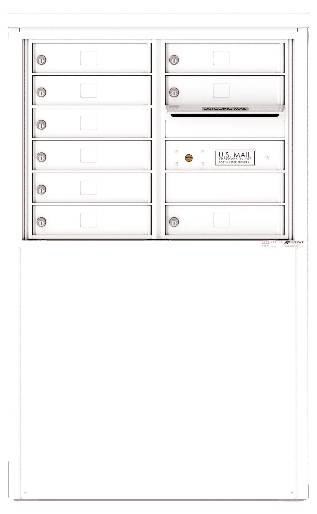 4C06D-09-D 4C Horizontal Depot Mailboxes White