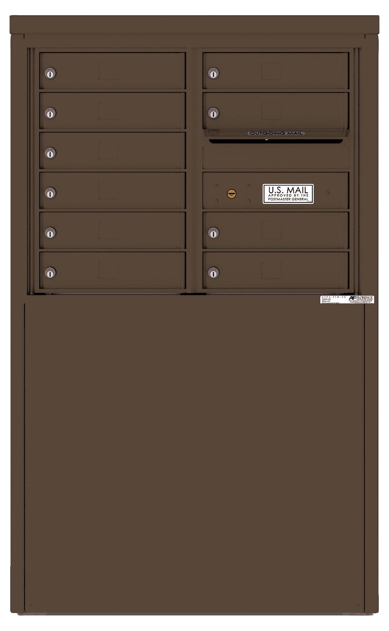 4C06D-10-D 4C Horizontal Depot Mailbox Antique Bronze