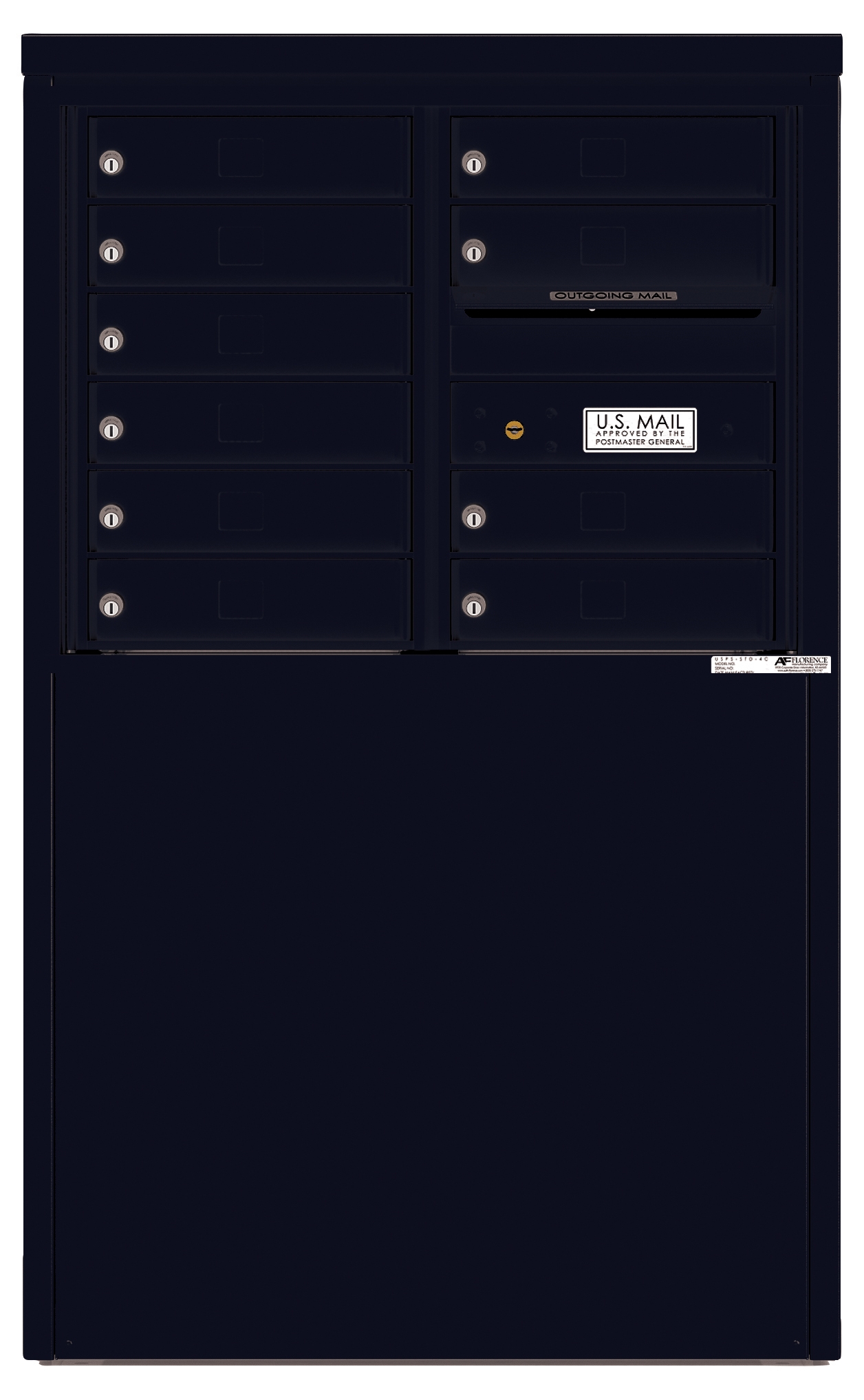 4C06D-10-D 4C Horizontal Depot Mailbox Black