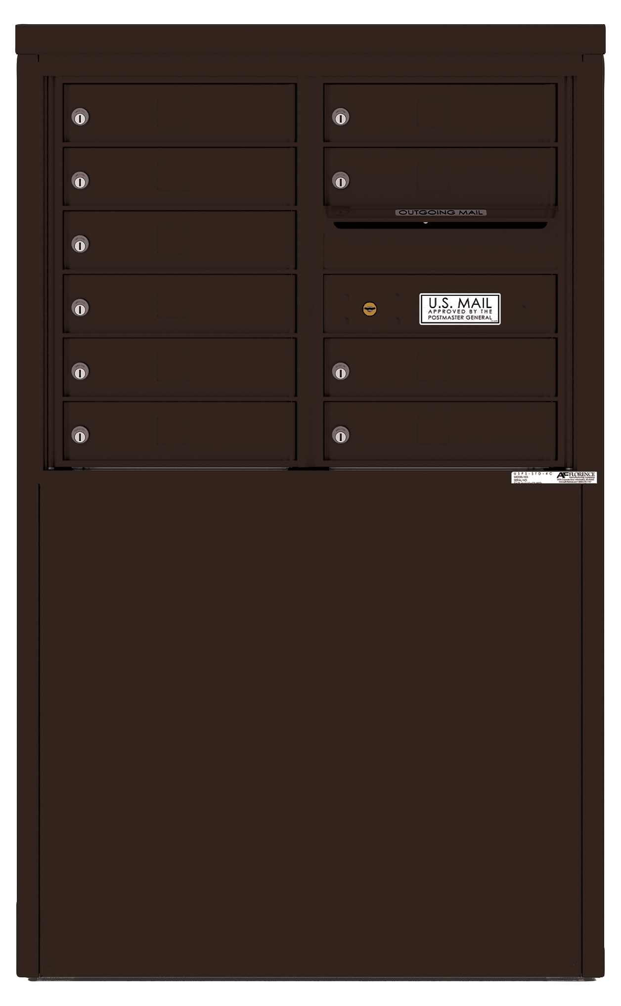 4C06D-10-D 4C Horizontal Depot Mailbox Dark Bronze