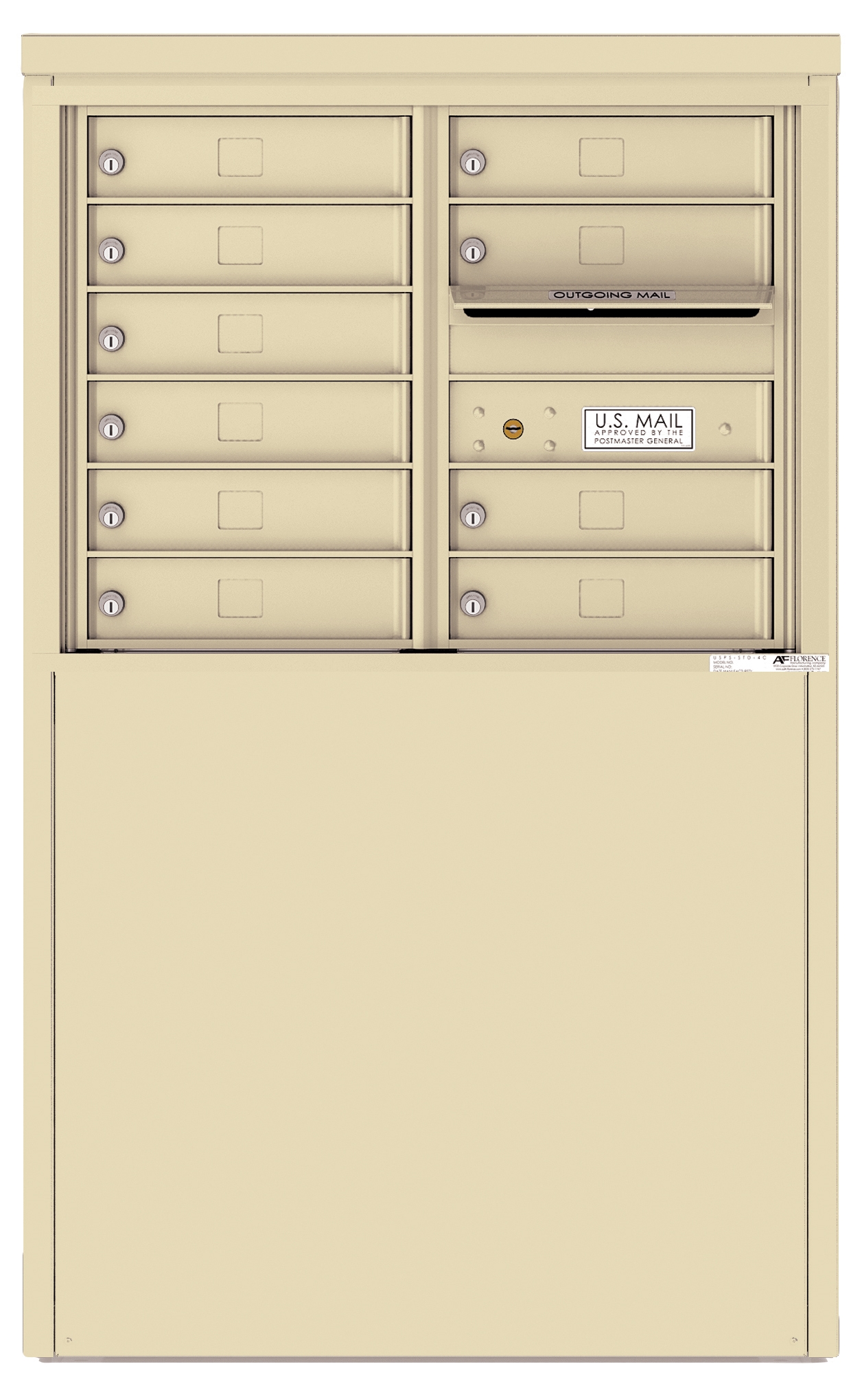 4C06D-10-D 4C Horizontal Depot Mailbox Sandstone