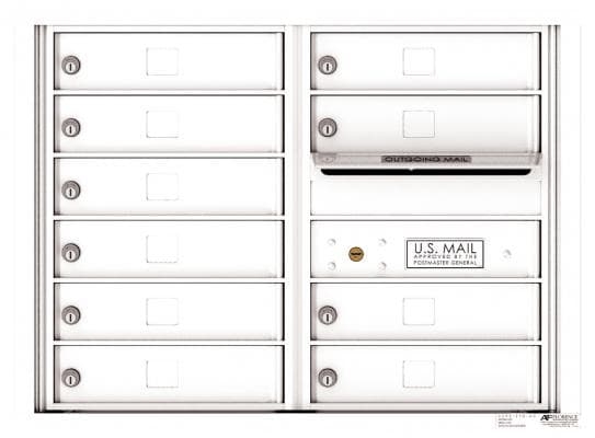 Versatile ™ 4C Mailbox – 6-Doors High – 10 Tenant Mailboxes