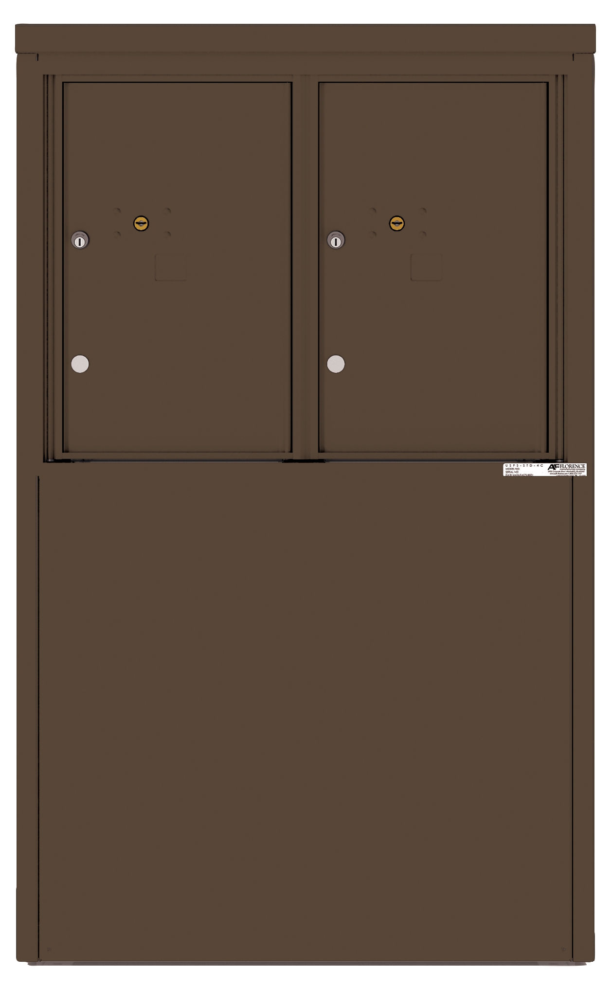 4C06D-2P-D 4C Horizontal Depot Mailbox Antique Bronze