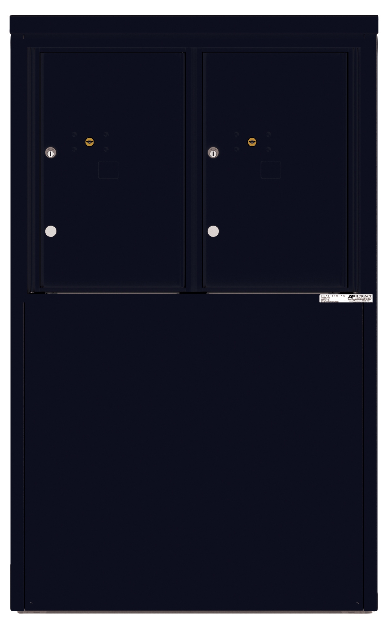 4C06D-2P-D 4C Horizontal Depot Mailbox Black