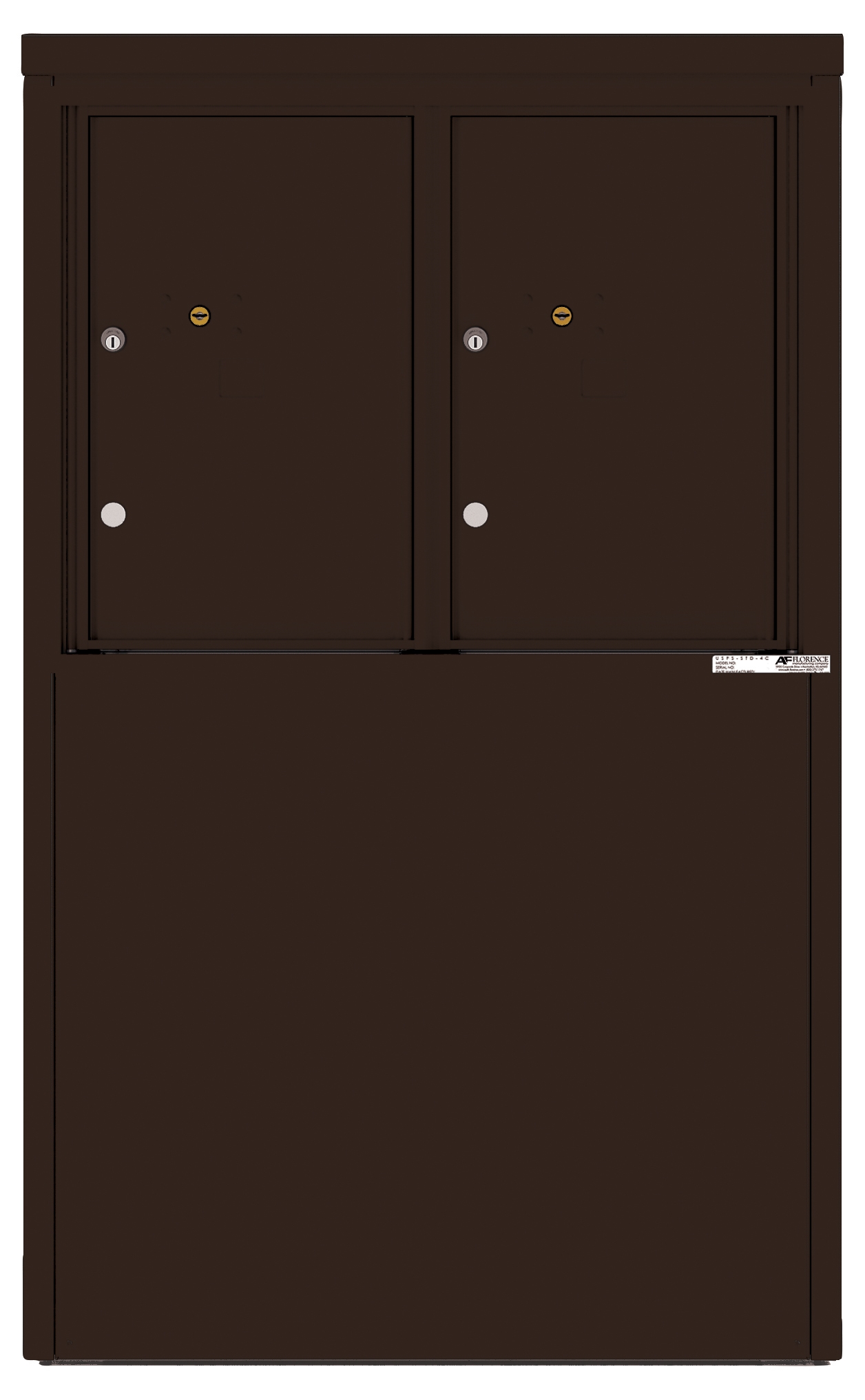 4C06D-2P-D 4C Horizontal Depot Mailbox Dark Bronze