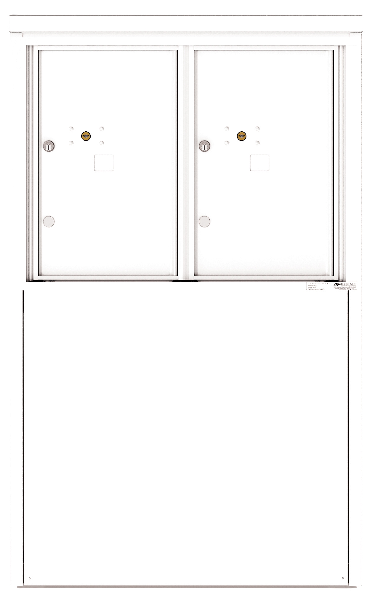 4C06D-2P-D 4C Horizontal Depot Mailbox White