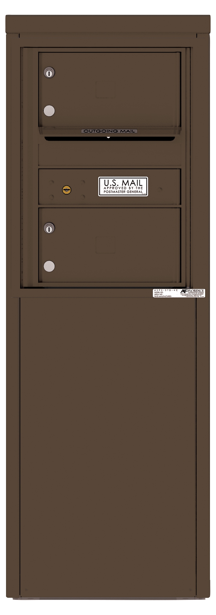 4C06S-02-D 4C Horizontal Depot Mailbox Antique Bronze