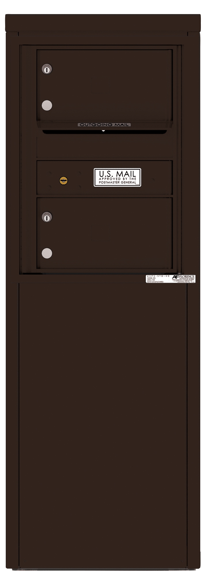 4C06S-02-D 4C Horizontal Depot Mailbox Dark Bronze