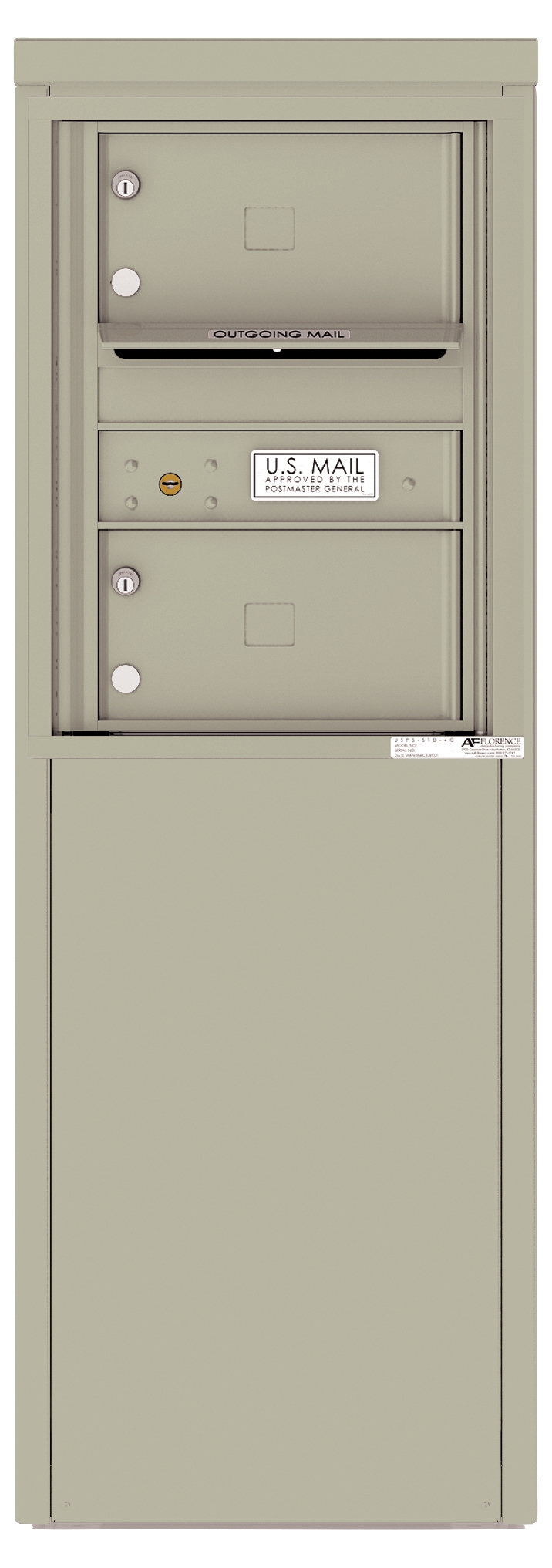 4C06S-02-D 4C Horizontal Depot Mailbox Postal Grey