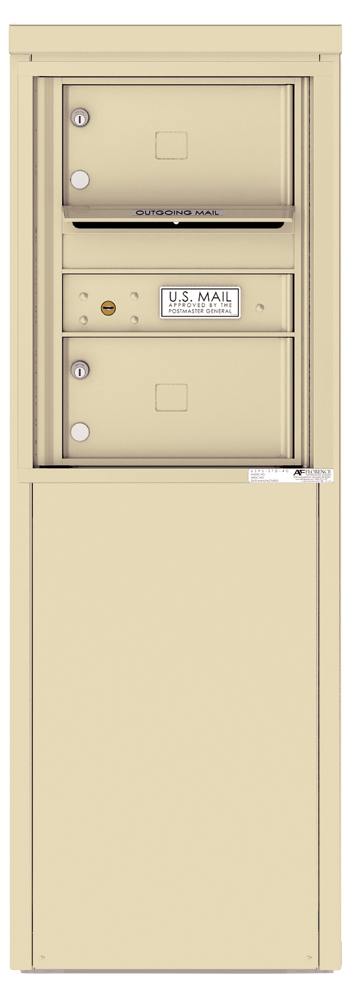 4C06S-02-D 4C Horizontal Depot Mailbox Sandstone