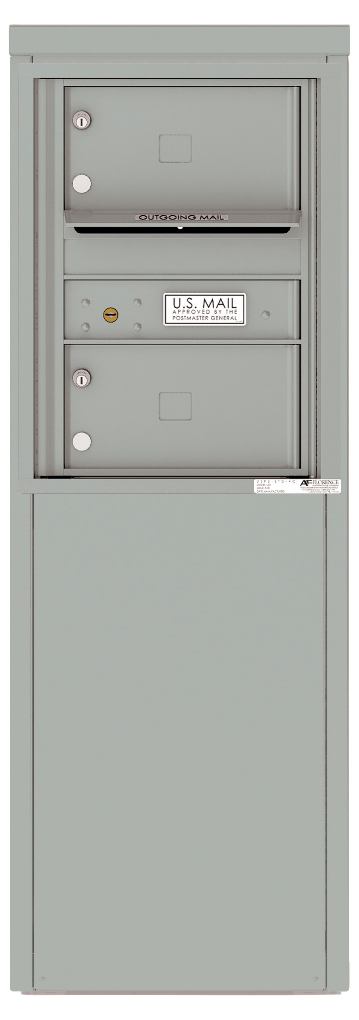 4C06S-02-D 4C Horizontal Depot Mailbox Silver Speck
