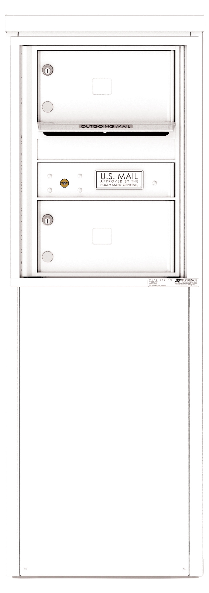4C06S-02-D 4C Horizontal Depot Mailbox White
