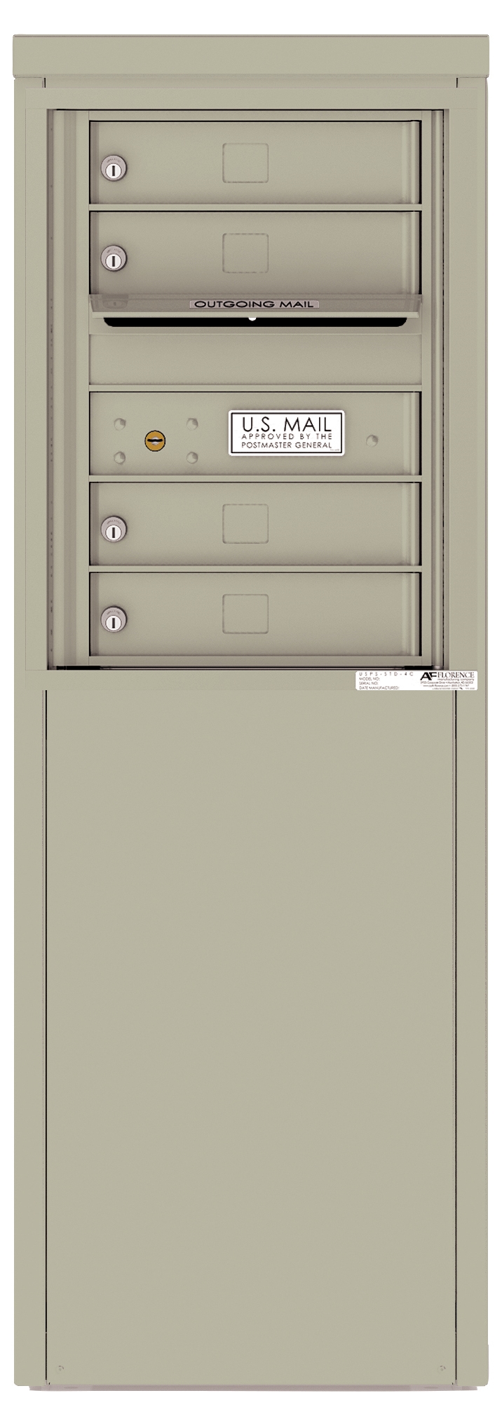 4C06S-04-D 4C Horizontal Depot Mailboxes Postal Grey