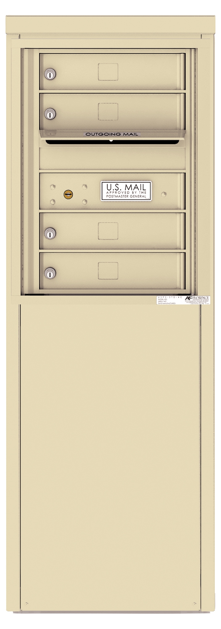 4C06S-04-D 4C Horizontal Depot Mailboxes Sandstone