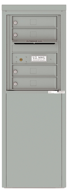 4C06S-04-D 4C Horizontal Depot Mailboxes Silver Speck