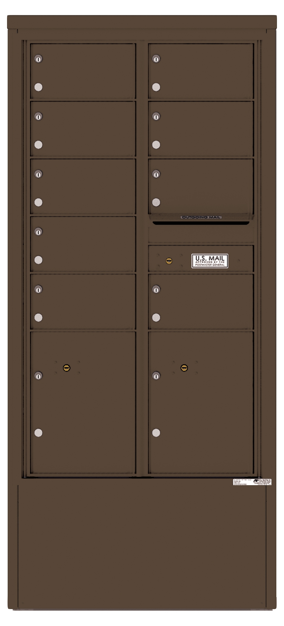 4C15D-09-D 4C Horizontal Depot Mailbox Antique Bronze