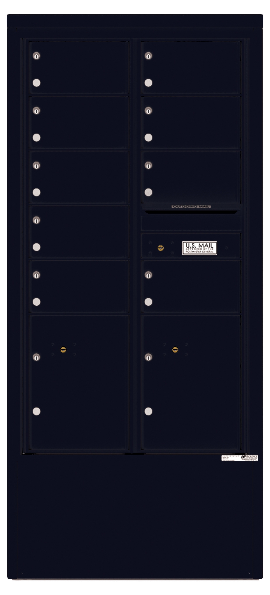 4C15D-09-D 4C Horizontal Depot Mailbox Black