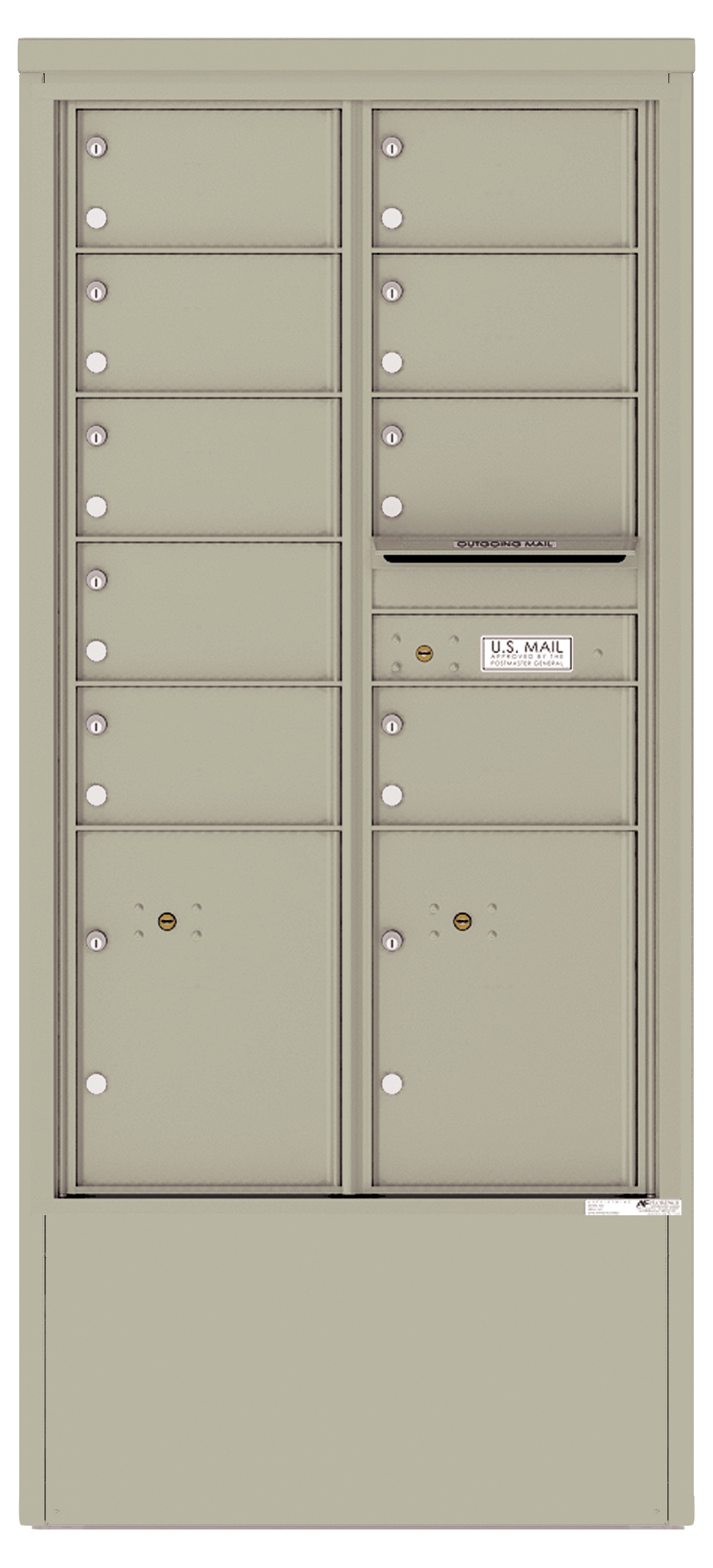 4C15D-09-D 4C Horizontal Depot Mailbox Postal Grey