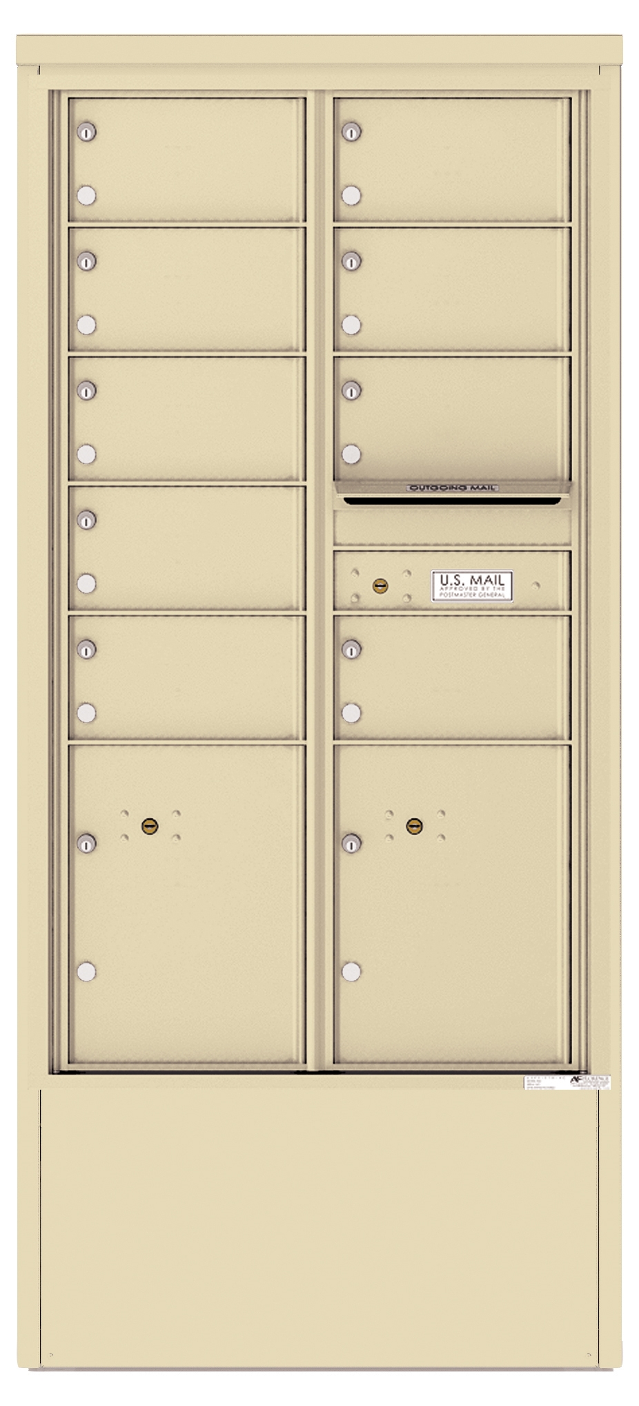 4C15D-09-D 4C Horizontal Depot Mailbox Sandstone