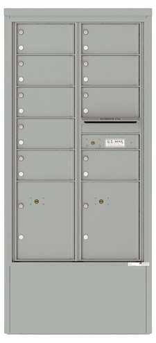 4C15D-09-D 4C Horizontal Depot Mailbox Silver Speck