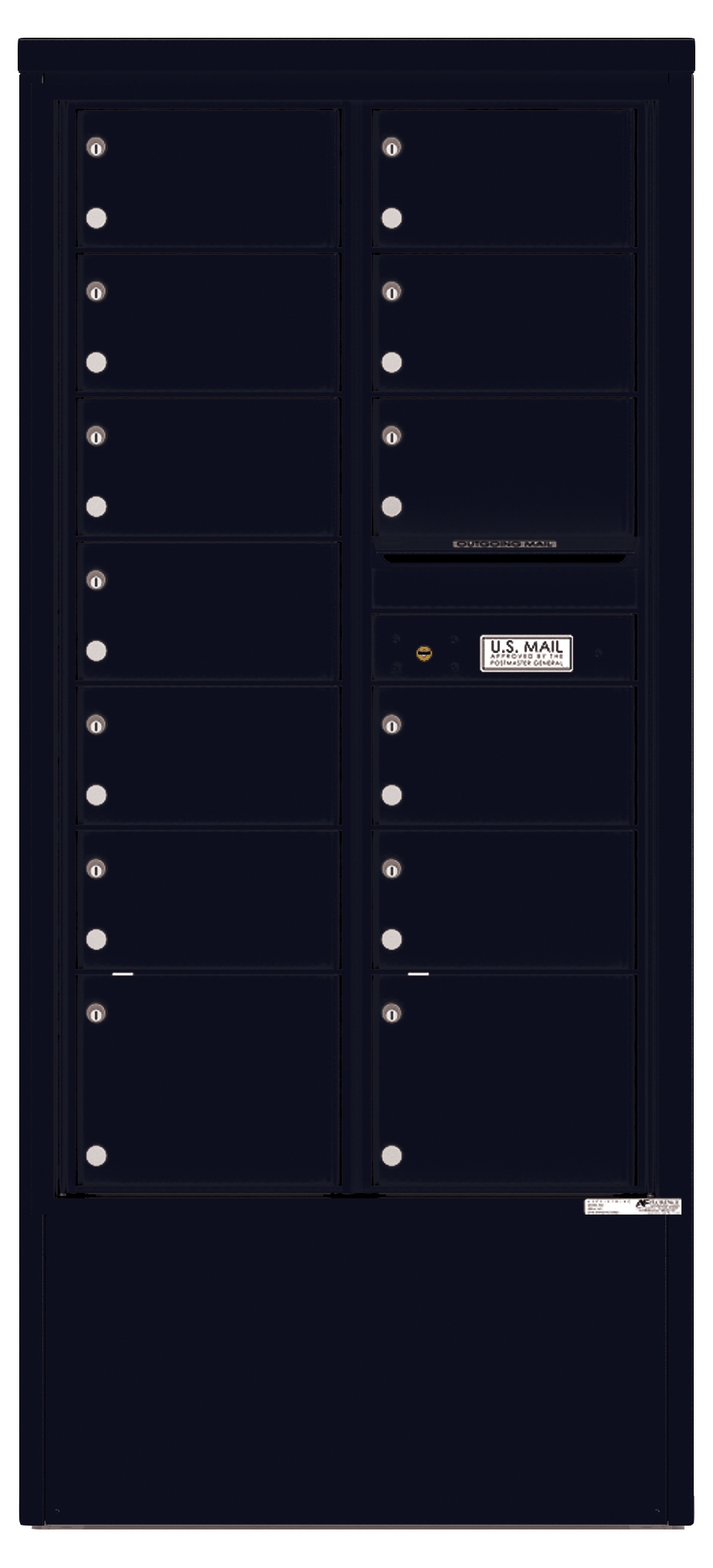 4C15D-13-D4C Horizontal Depot Mailbox Black