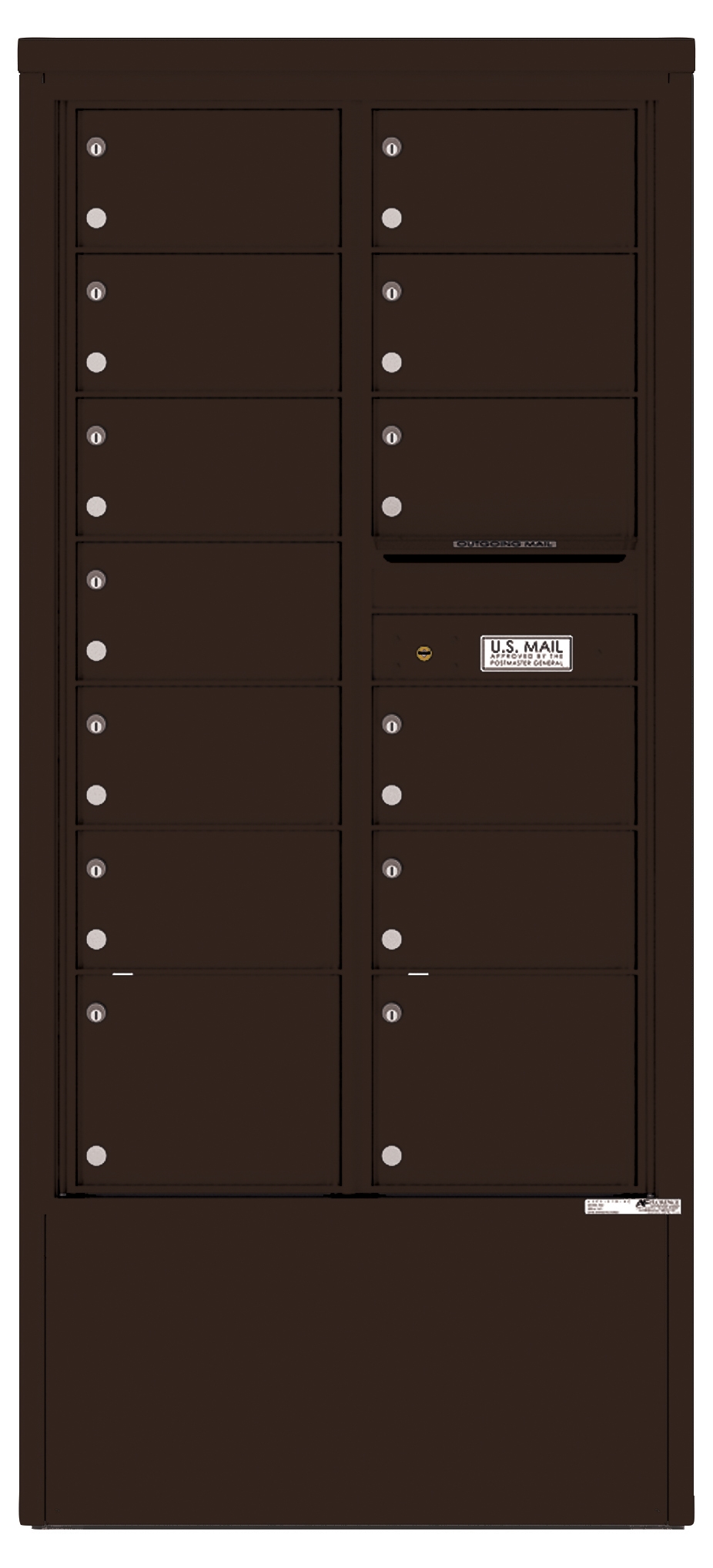 4C15D-13-D4C Horizontal Depot Mailbox Dark Bronze