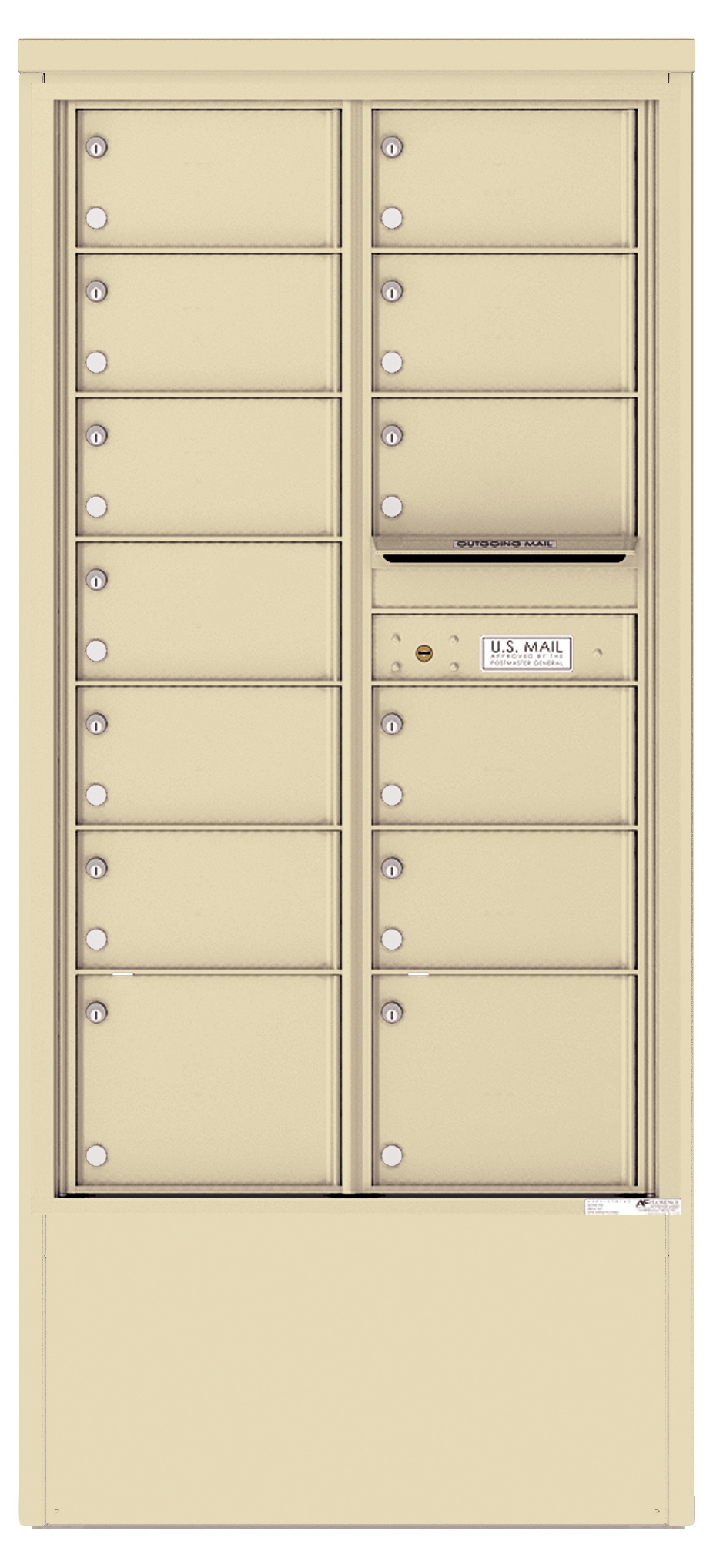 4C15D-13-D4C Horizontal Depot Mailbox Sandstone