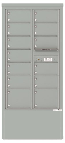 4C15D-13-D4C Horizontal Depot Mailbox Silver Speck