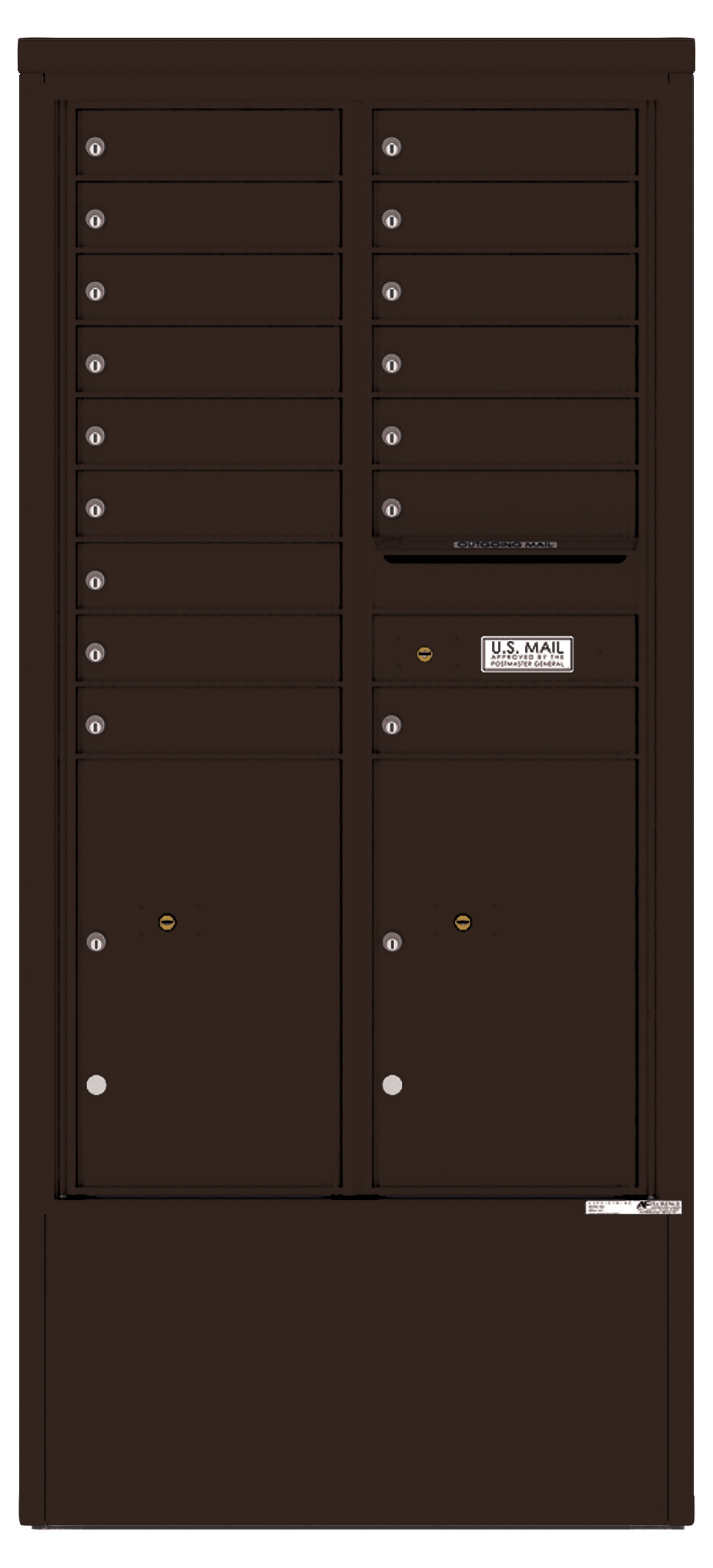 4C15D-16-D 4C Horizontal Depot Mailbox Dark Bronze