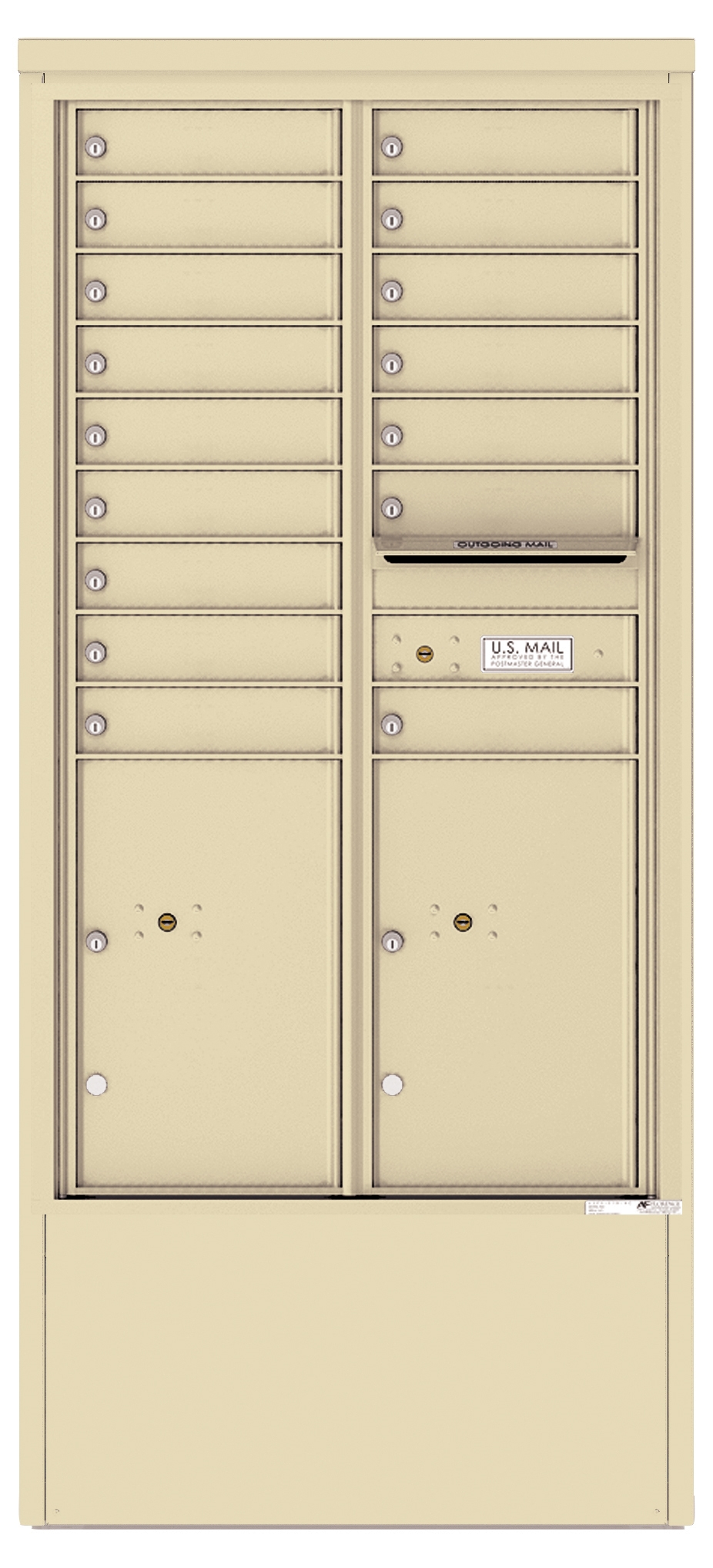 4C15D-16-D 4C Horizontal Depot Mailbox Sandstone