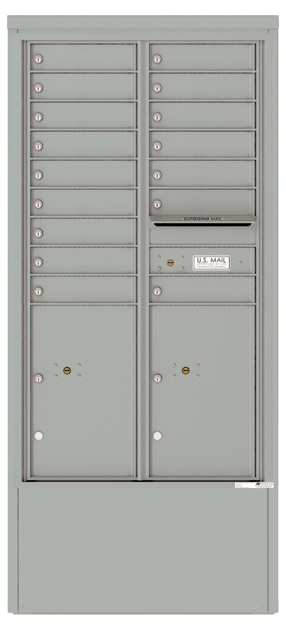 4C15D-16-D 4C Horizontal Depot Mailbox Silver Speck