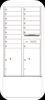 4C15D-16-D 4C Horizontal Depot Mailbox White