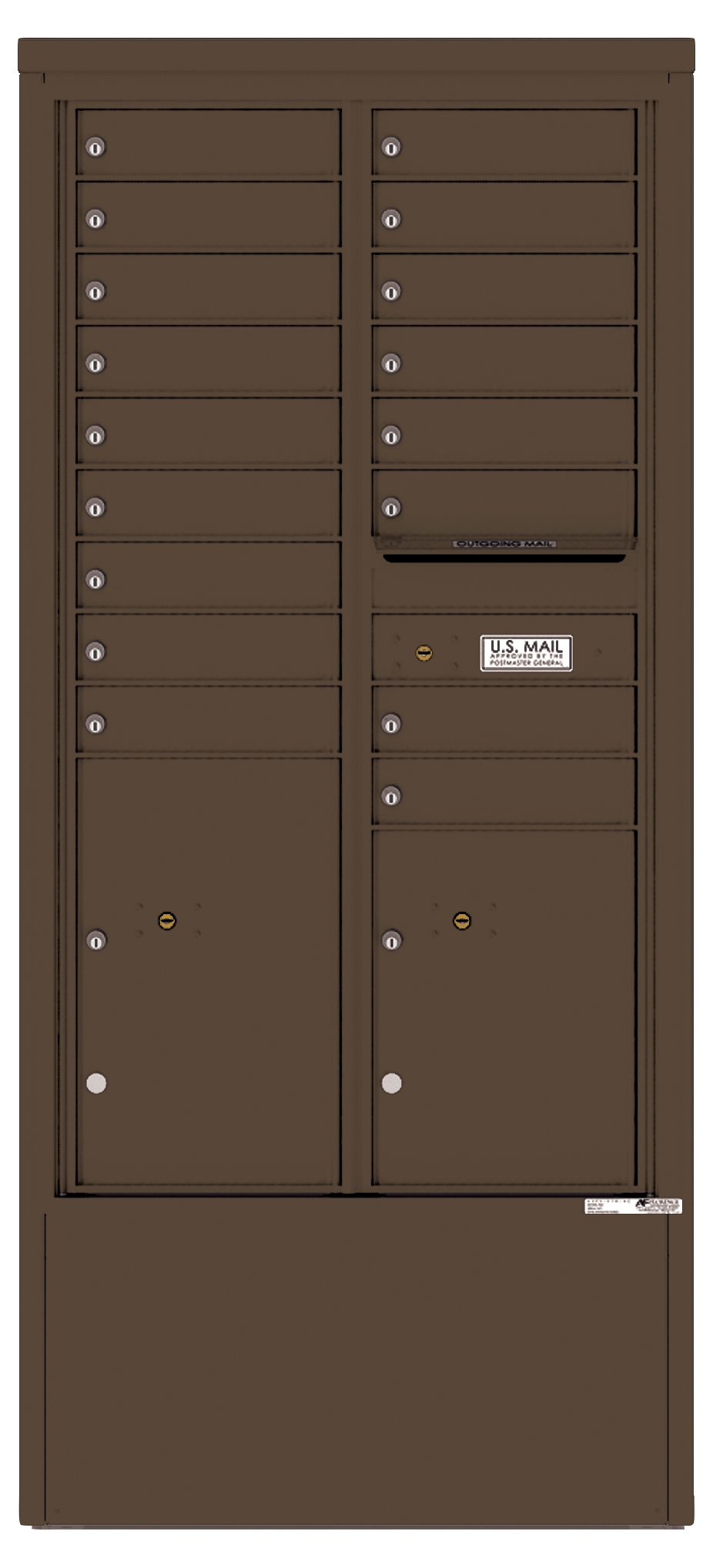 4C15D-17-D 4C Horizontal Depot Mailbox Antique Bronze