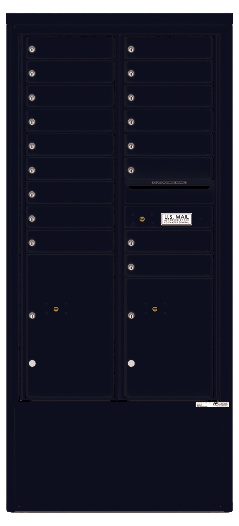 4C15D-17-D 4C Horizontal Depot Mailbox Black