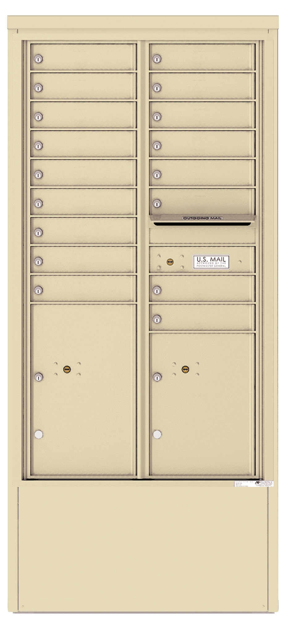 4C15D-17-D 4C Horizontal Depot Mailbox Sandstone