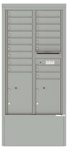 4C15D-17-D 4C Horizontal Depot Mailbox Silver Speck