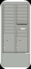 4C15D-17-D 4C Horizontal Depot Mailbox Silver Speck