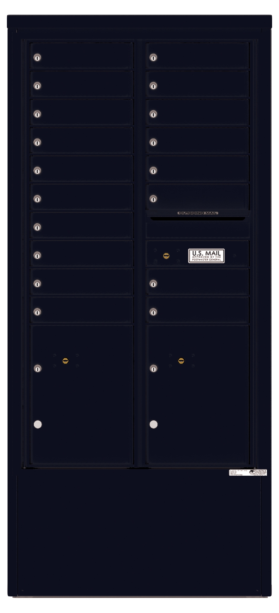 4C15D-18-D 4C Horizontal Depot Mailbox Black