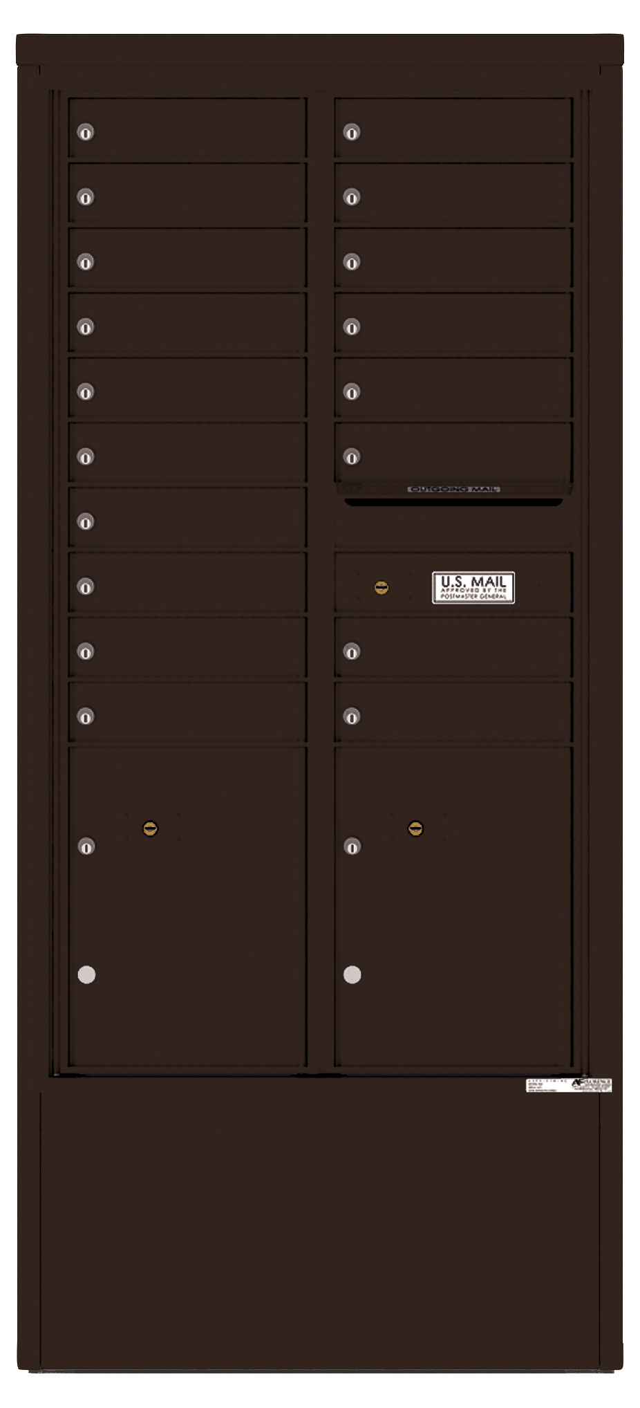 4C15D-18-D 4C Horizontal Depot Mailbox Dark Bronze
