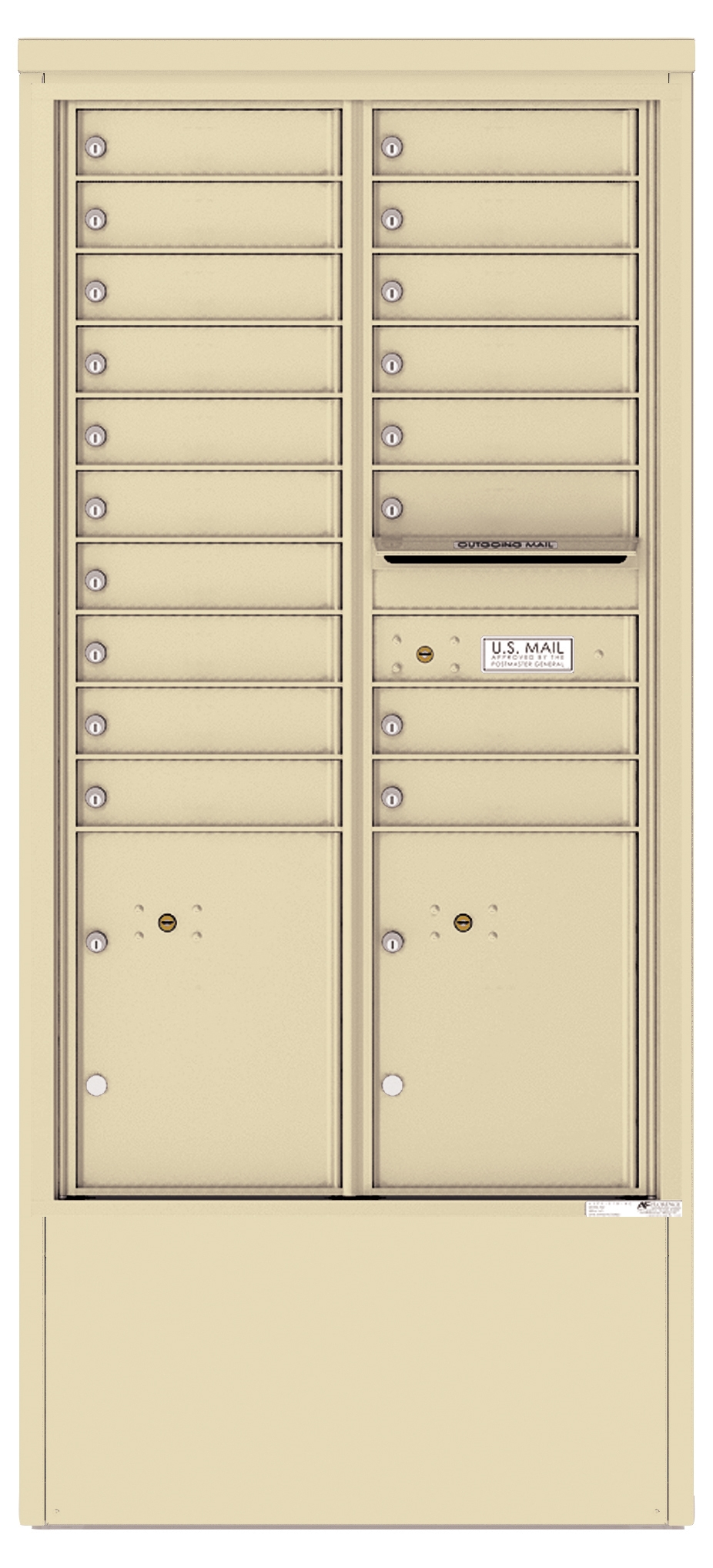 4C15D-18-D 4C Horizontal Depot Mailbox Sandstone