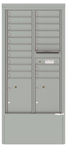 4C15D-18-D 4C Horizontal Depot Mailbox Silver Speck