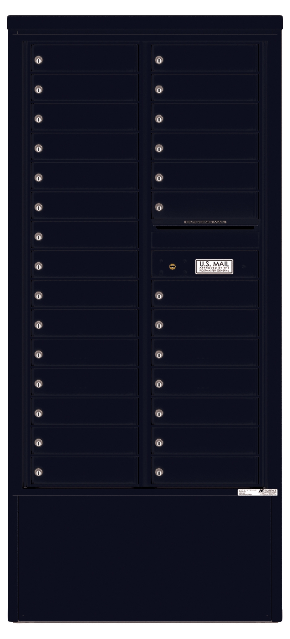 4C15D-28-D 4C Horizontal Depot Mailbox Black