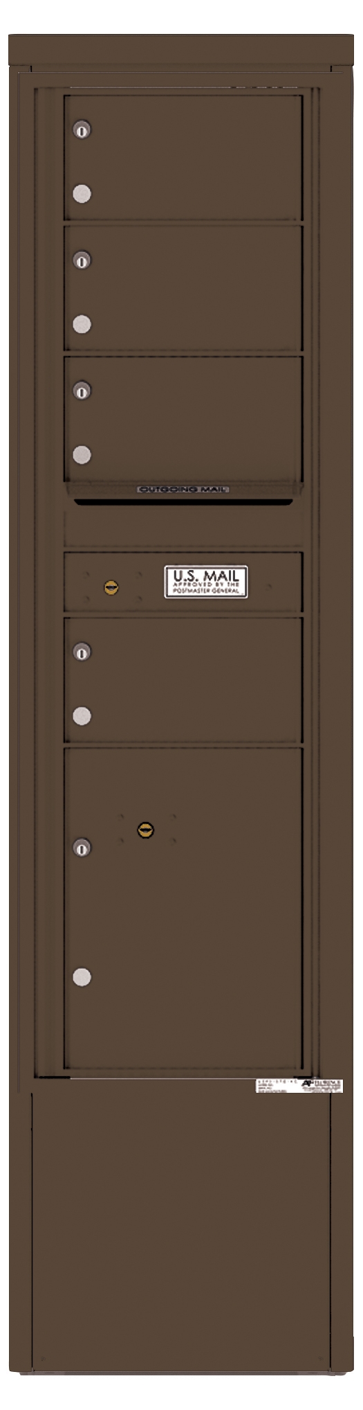 4C15S-04-D 4C Horizontal Depot Mailbox Antique Bronze
