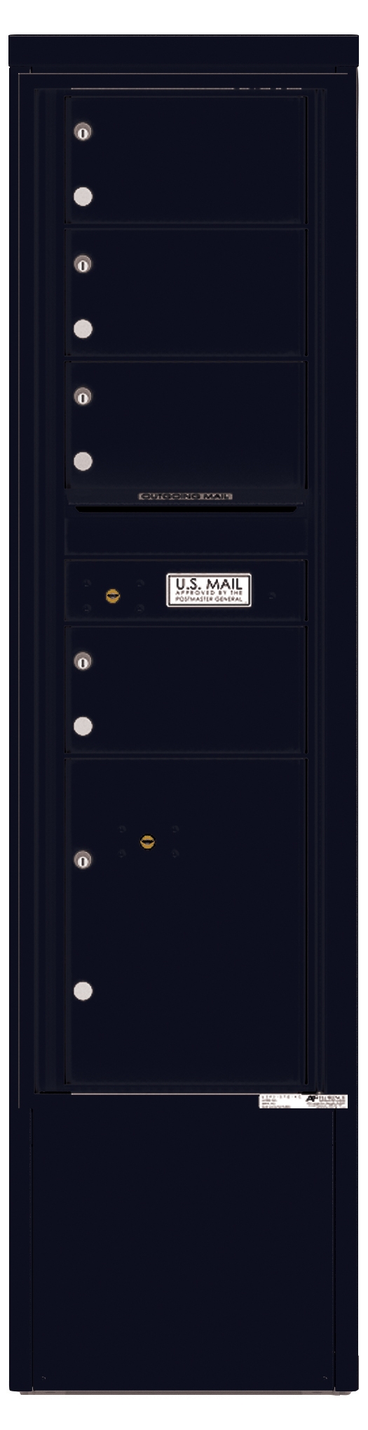 4C15S-04-D 4C Horizontal Depot Mailbox Black