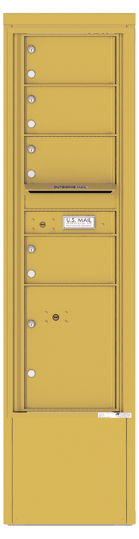 4C15S-04-D 4C Horizontal Depot Mailbox Gold Speck