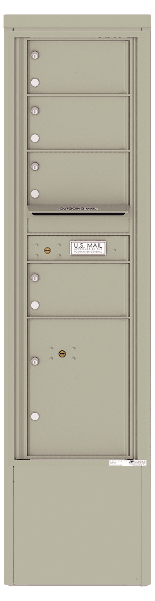4C15S-04-D 4C Horizontal Depot Mailbox Postal Grey
